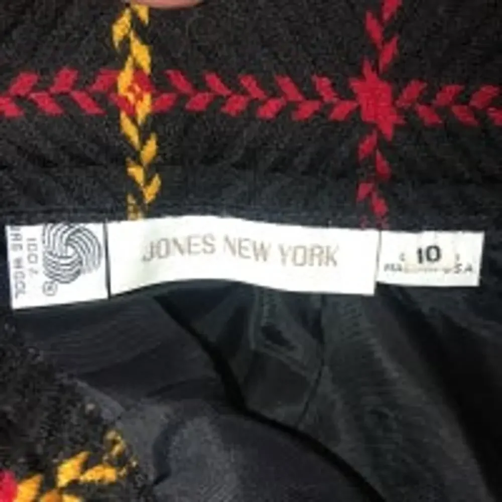 1980s Jones New York Wool Plaid Mini Skirt size